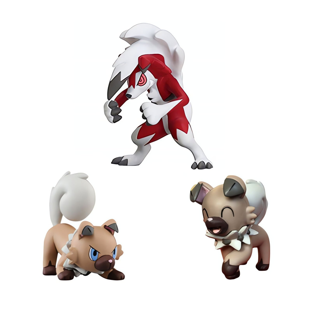 Rockruff and Lycanroc figures