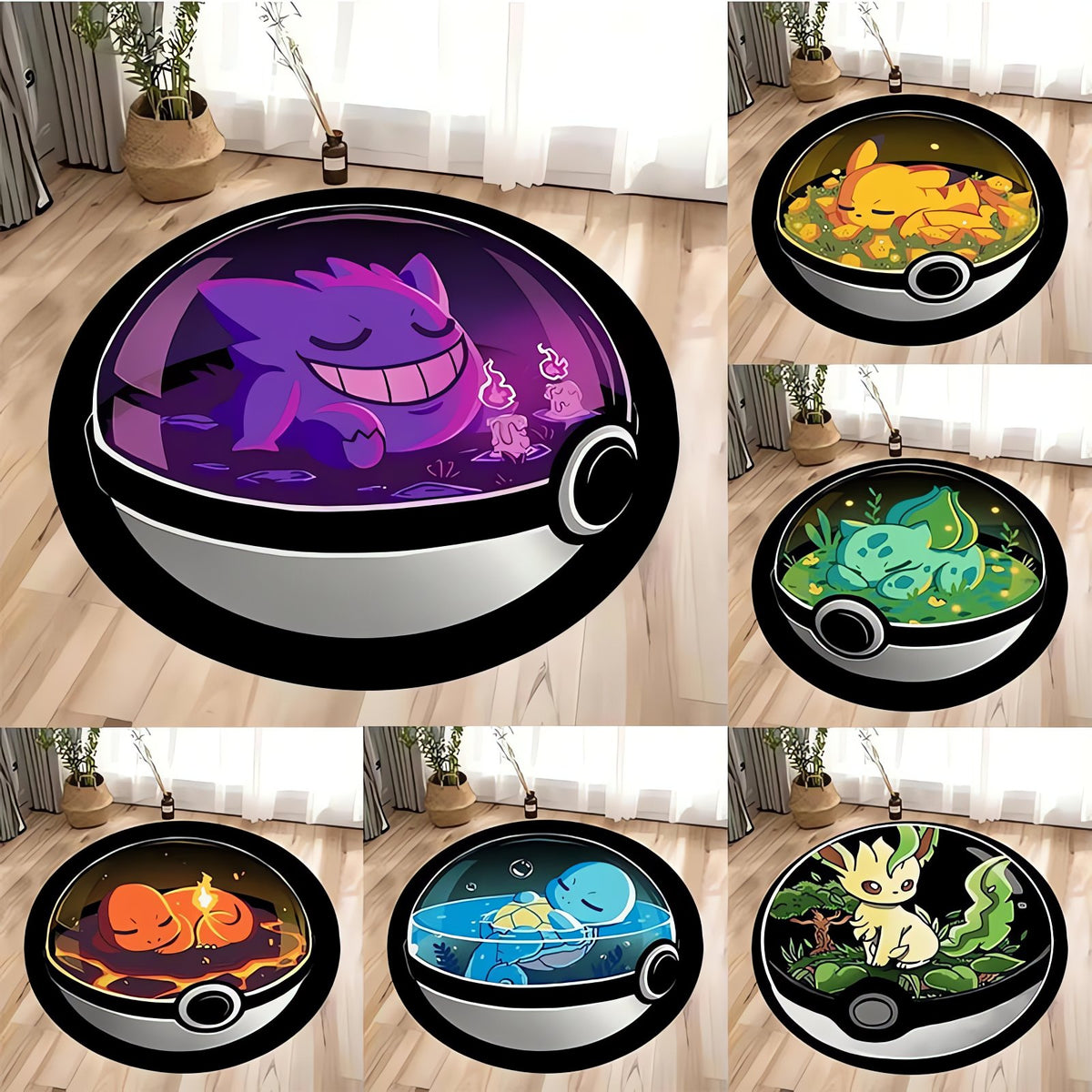 Round Poké Ball rug