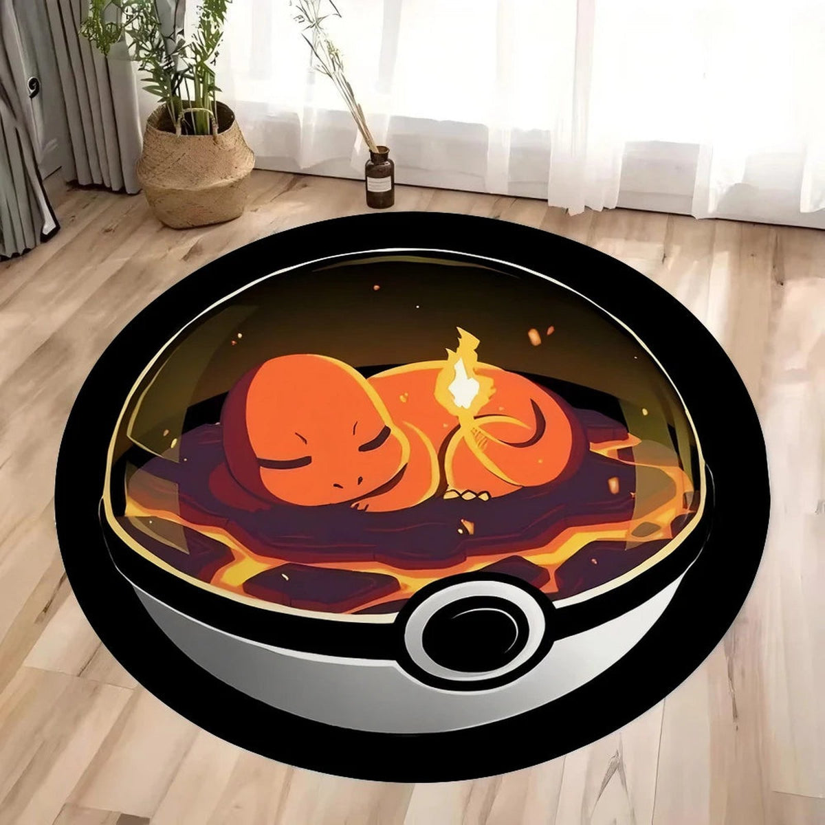 Round Poké Ball rug – Charmander