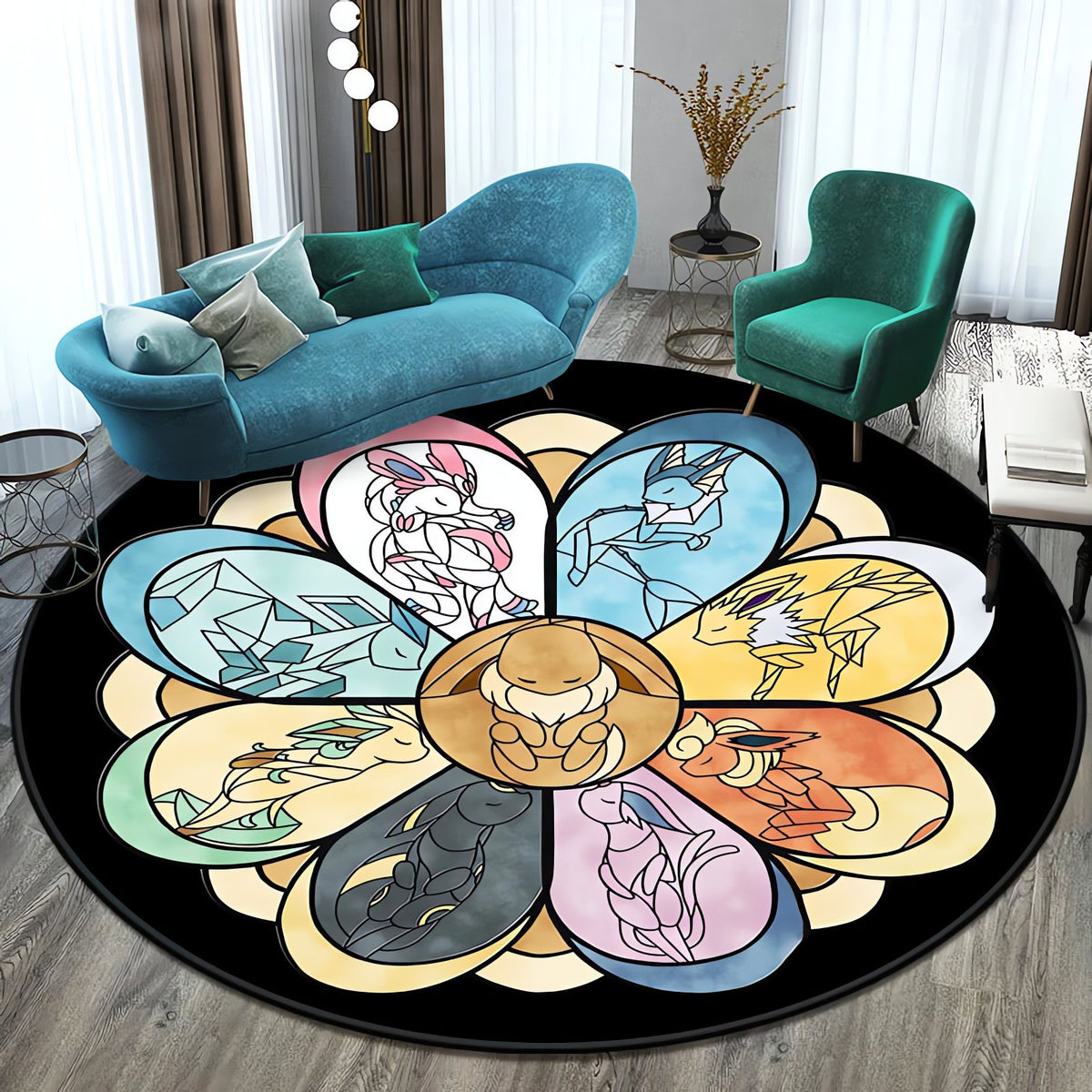 Round Pokémon rug – 120cm