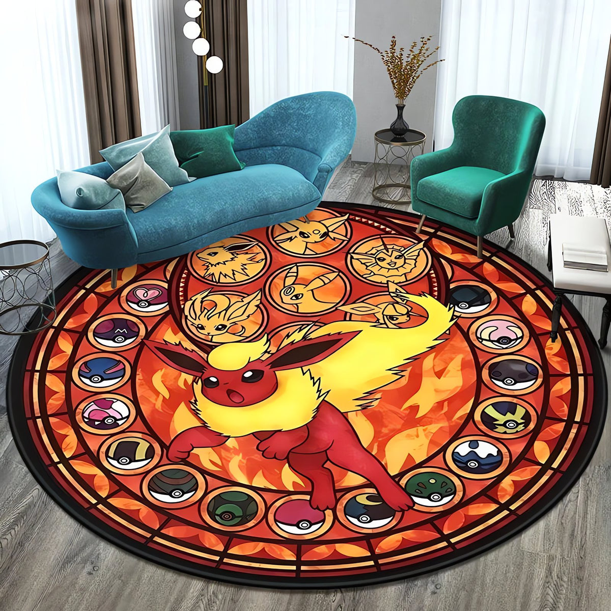 Round Pokémon rug – 80cm