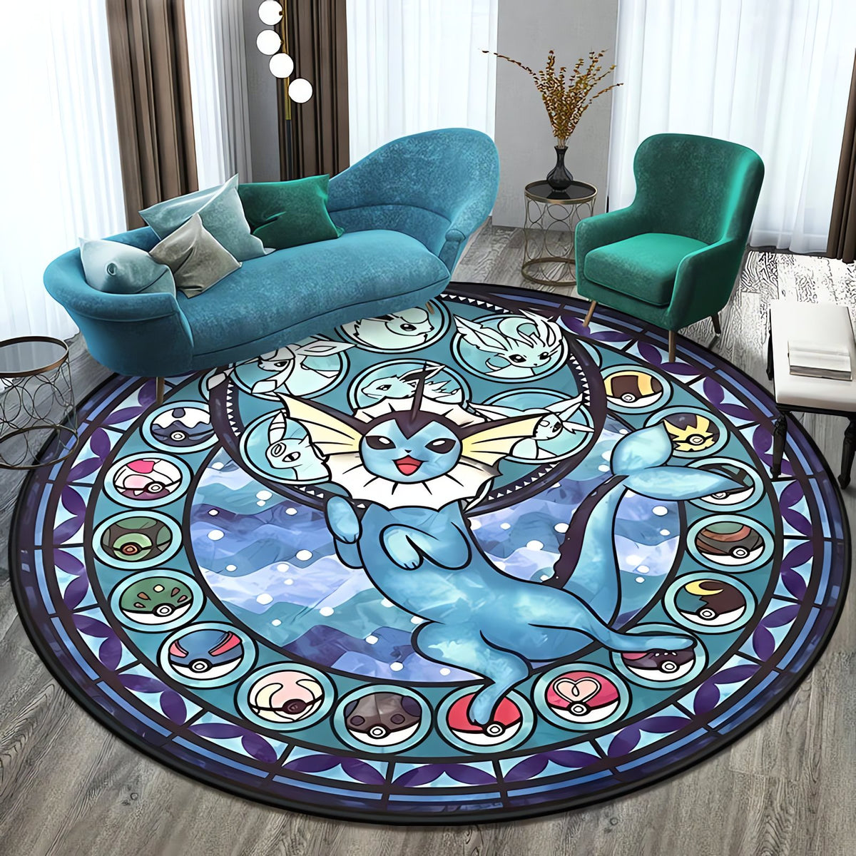 Round Pokémon rug – 80cm