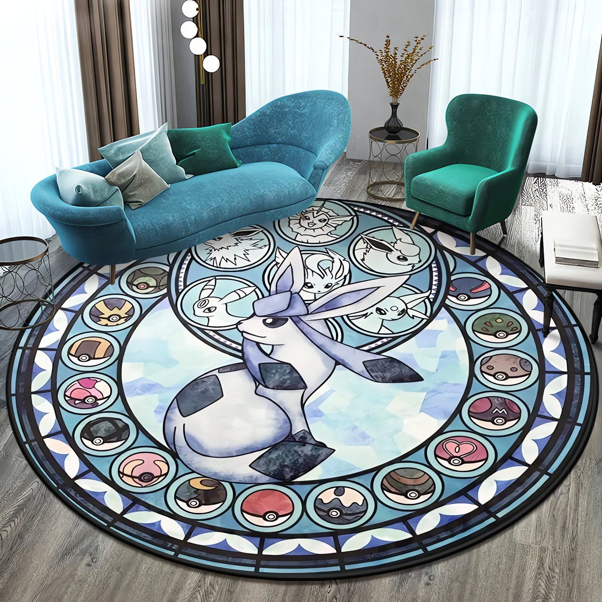 Round Pokémon rug – 80cm