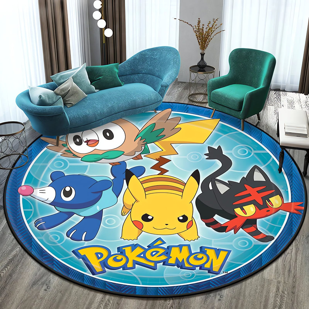 Round Pokémon rug – 80cm