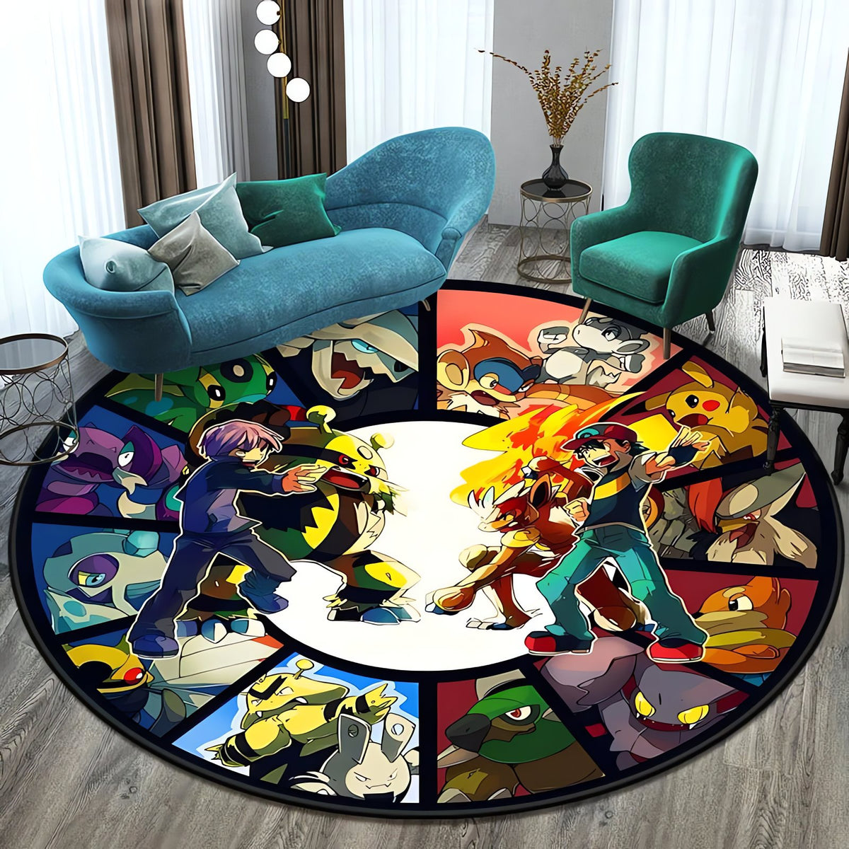 Round Pokémon rug – 80cm