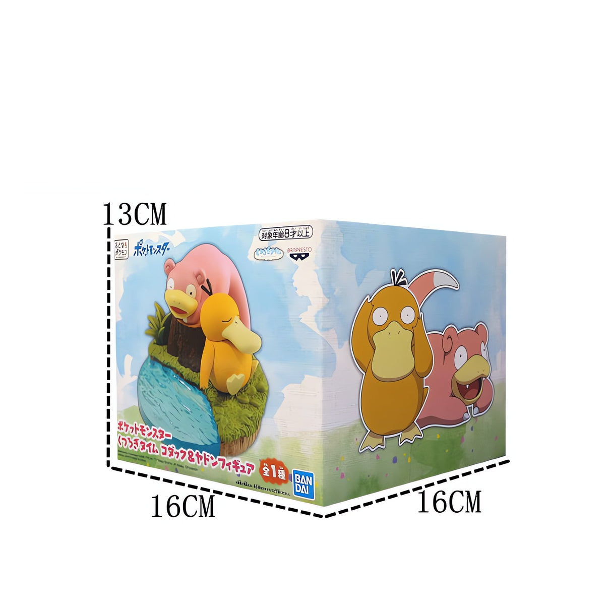 Slowpoke and Psyduck figure resting by a tree stump – photo 4