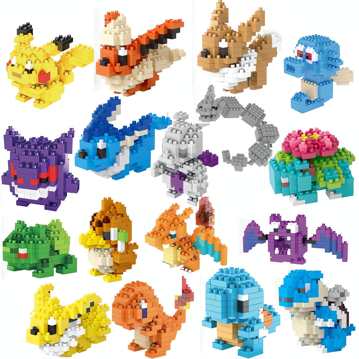 Small Pokémon building block figures