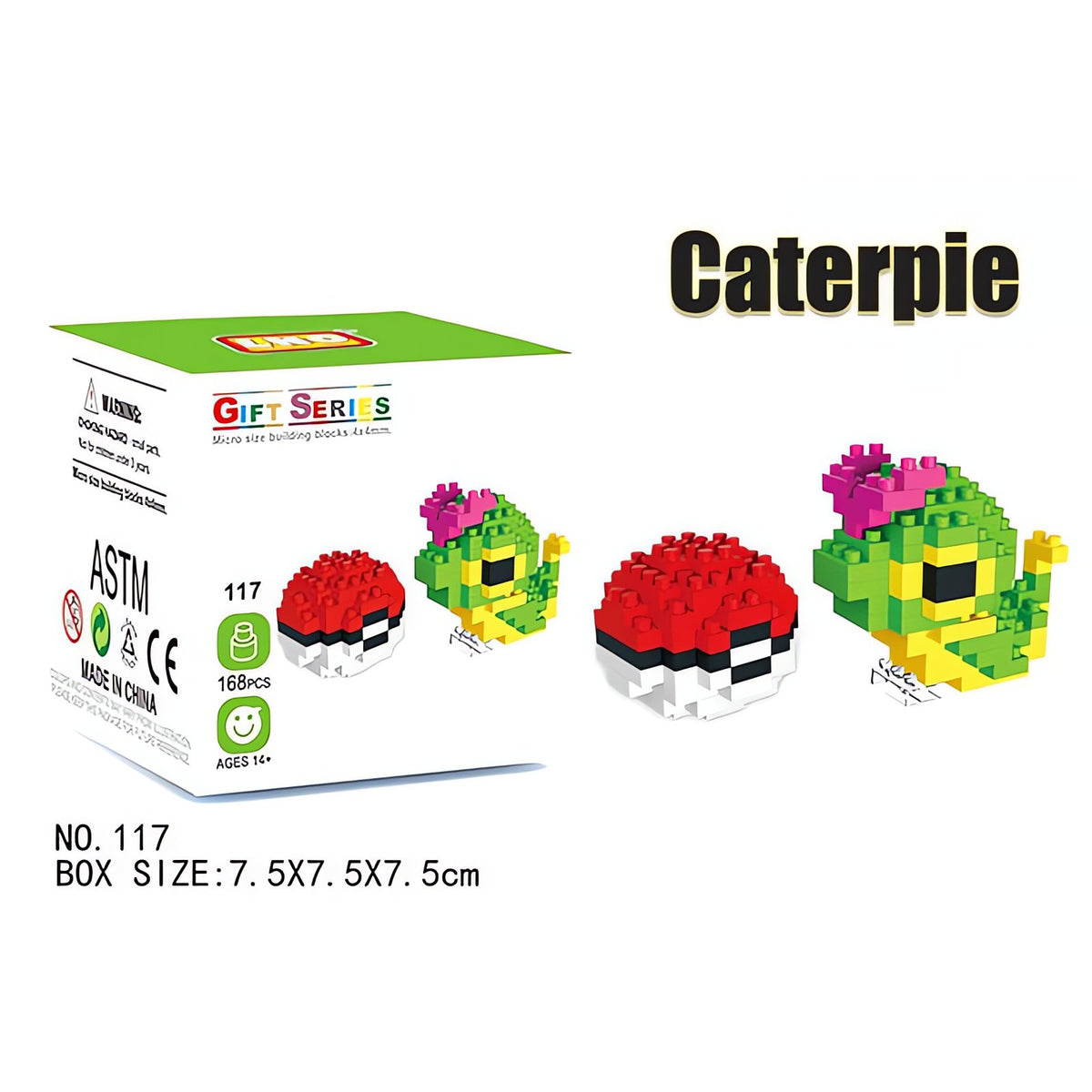 Small Pokémon building block figures – Caterpie