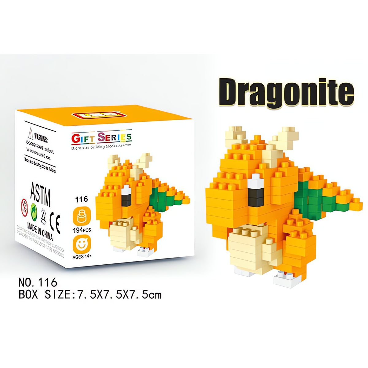 Small Pokémon building block figures – Dragonite