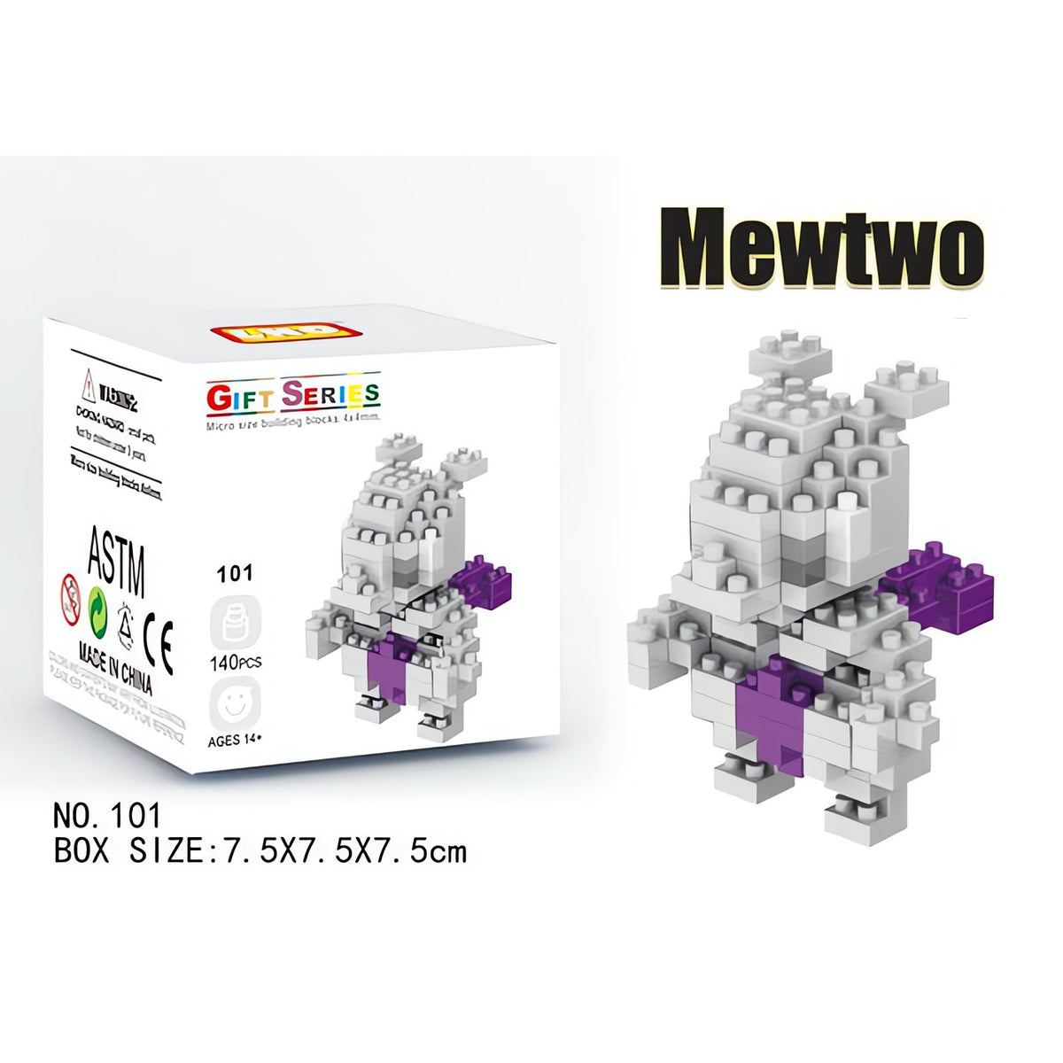Small Pokémon building block figures – Mewtwo