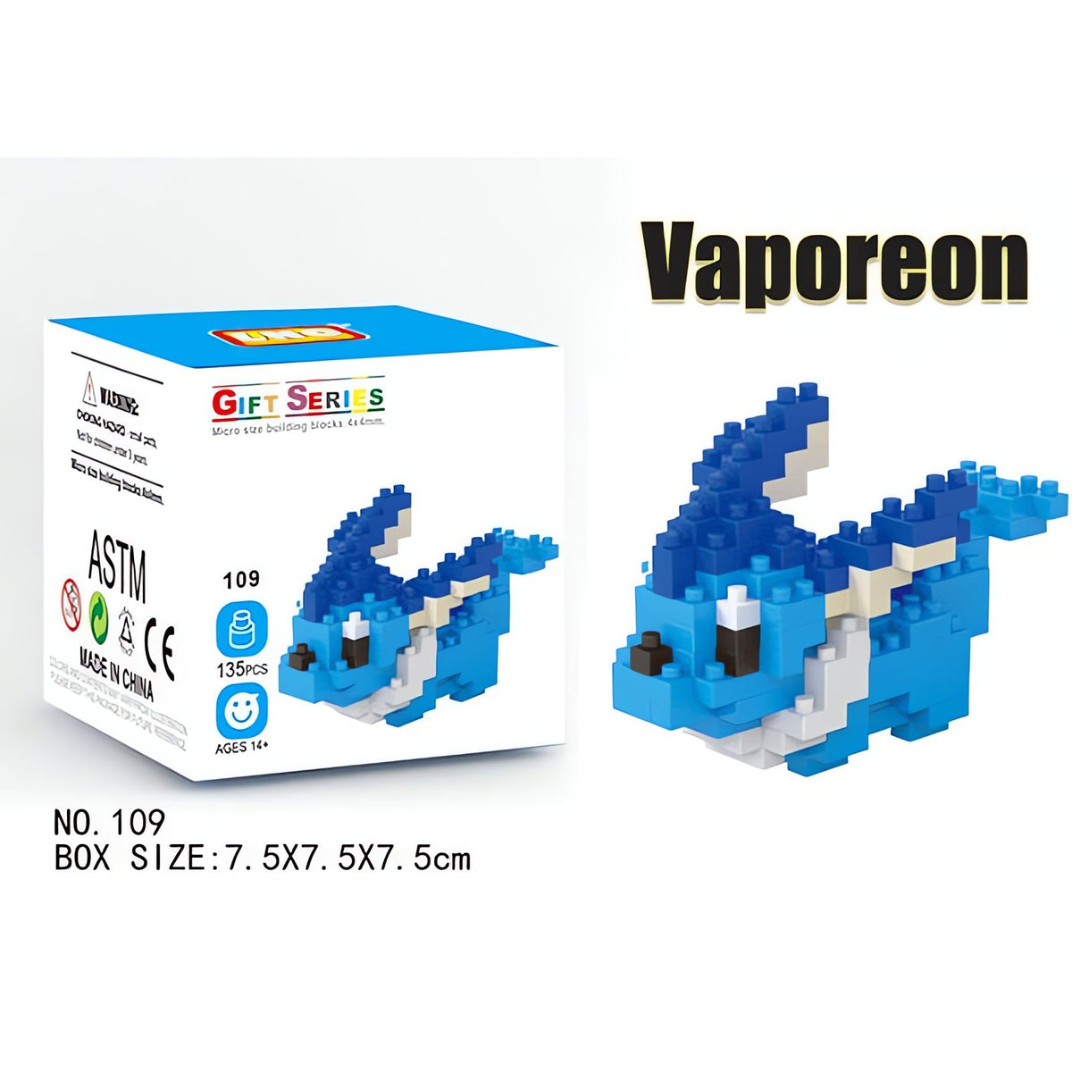 Small Pokémon building block figures – Vaporeon
