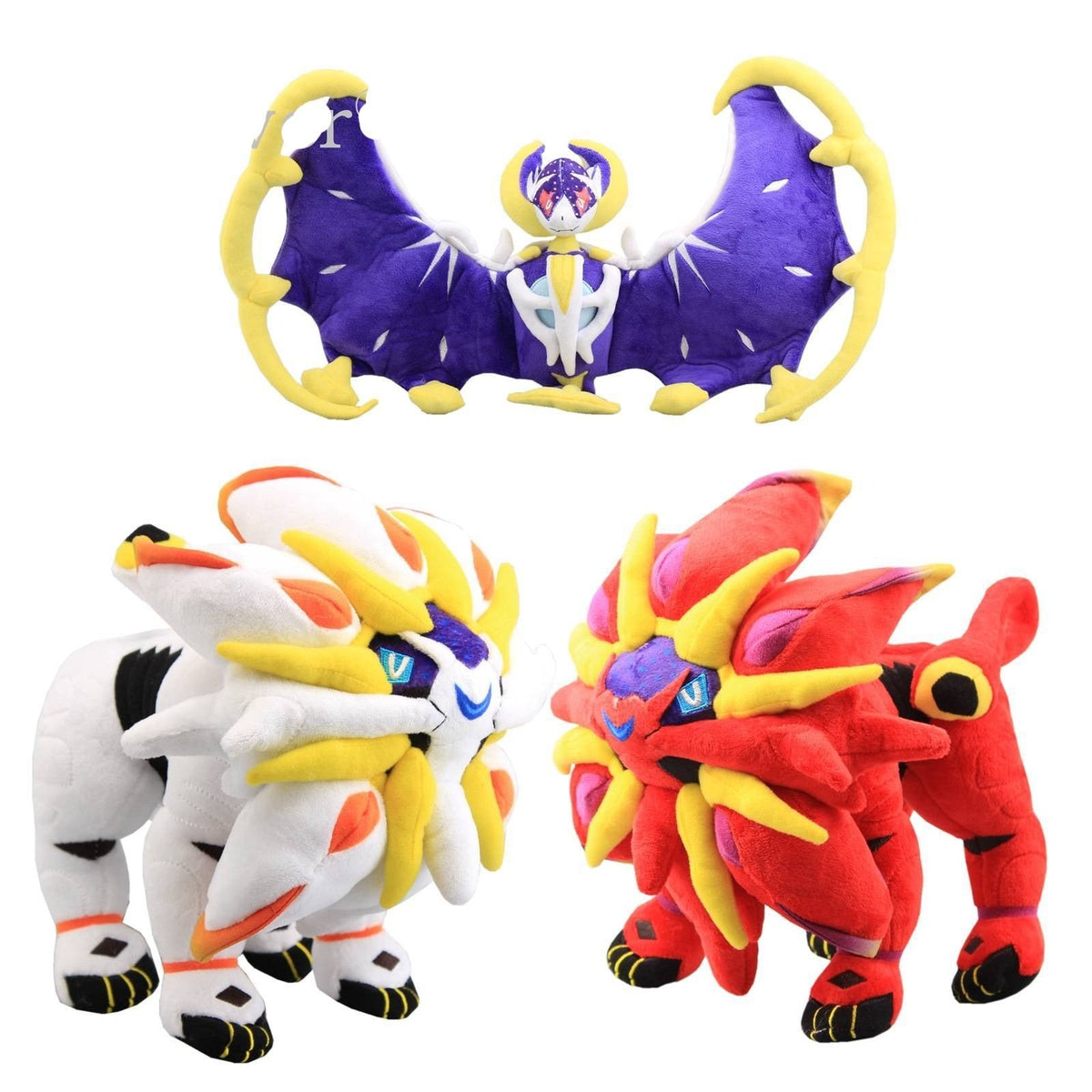 Solgaleo and Lunala plush toys