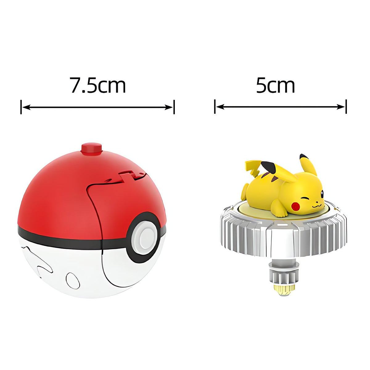 Spinning Poké Ball toy with a Pokémon figure – photo 5