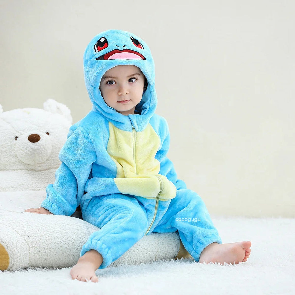 Squirtle baby romper with hood – photo 2