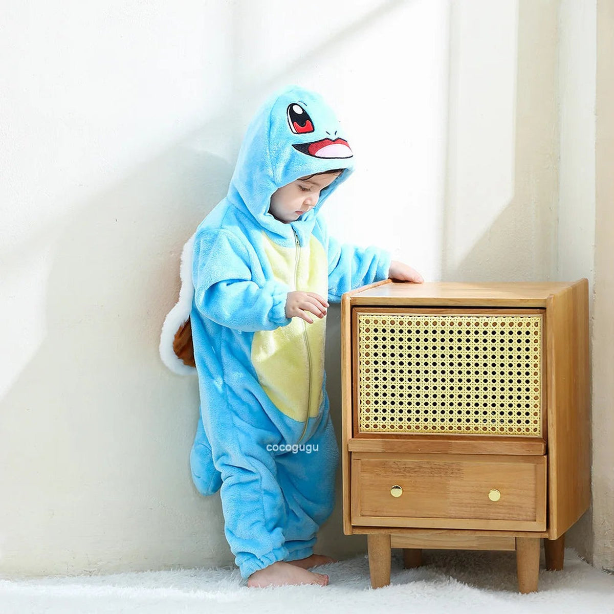 Squirtle baby romper with hood – photo 3