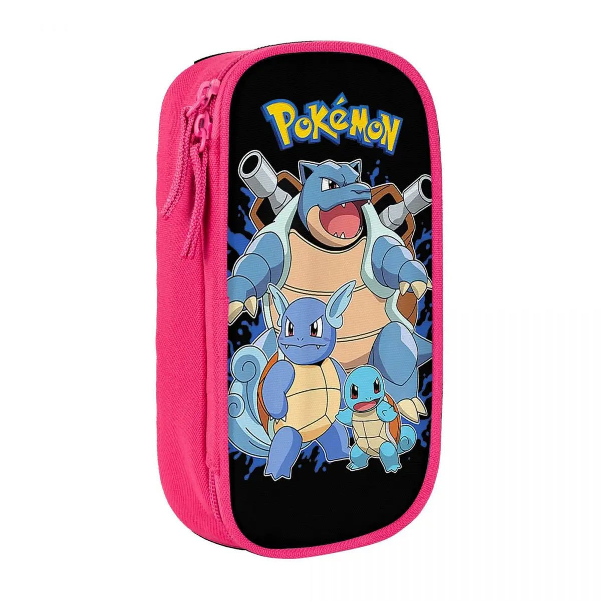Pencil case with Blastoise, Wartortle and Squirtle – Pink