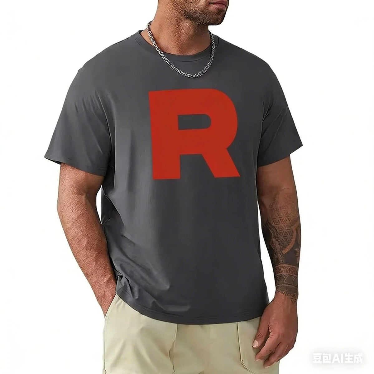 Team Rocket logo T-shirt – Dark Grey