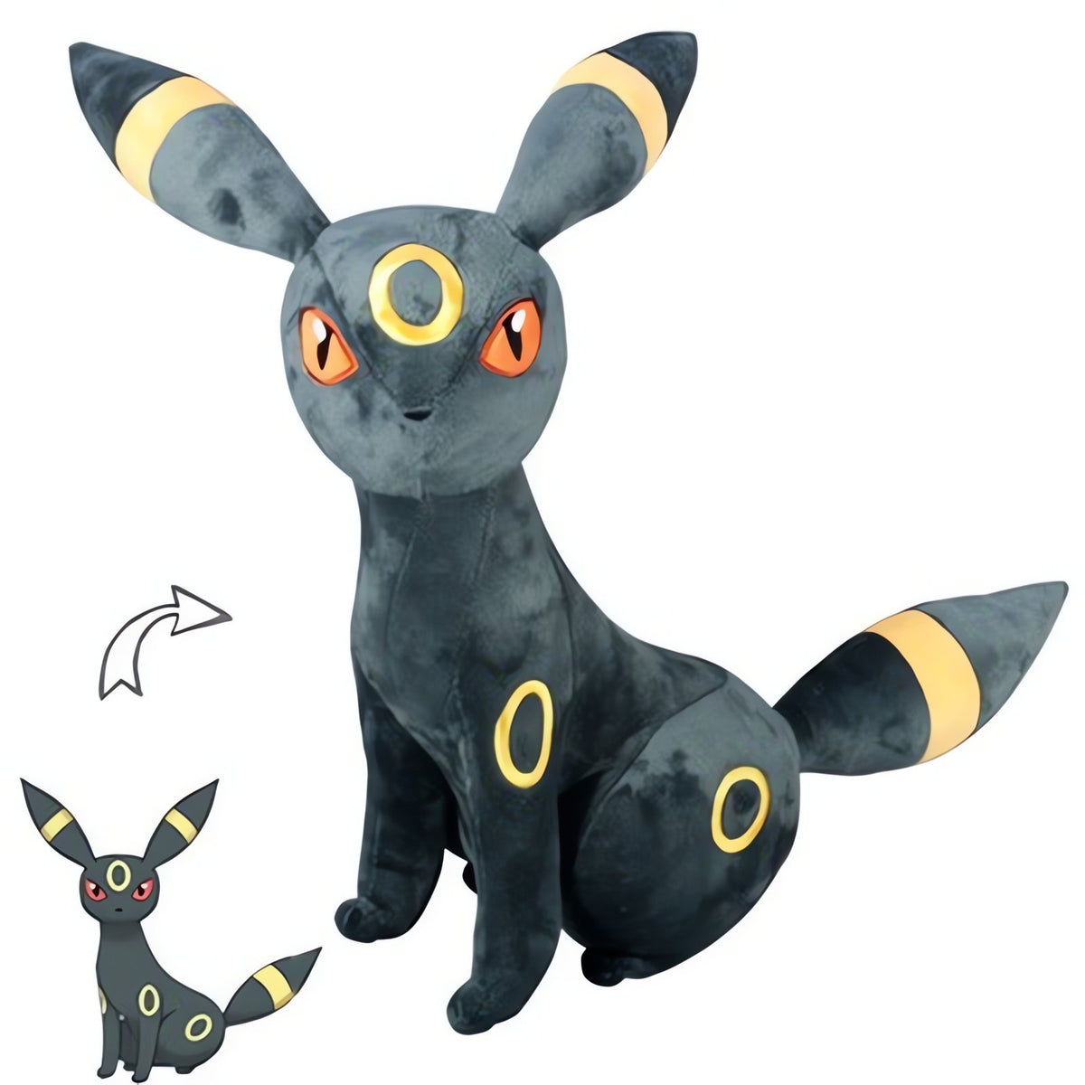 Umbreon plush toy in anime style, 30cm – photo 4