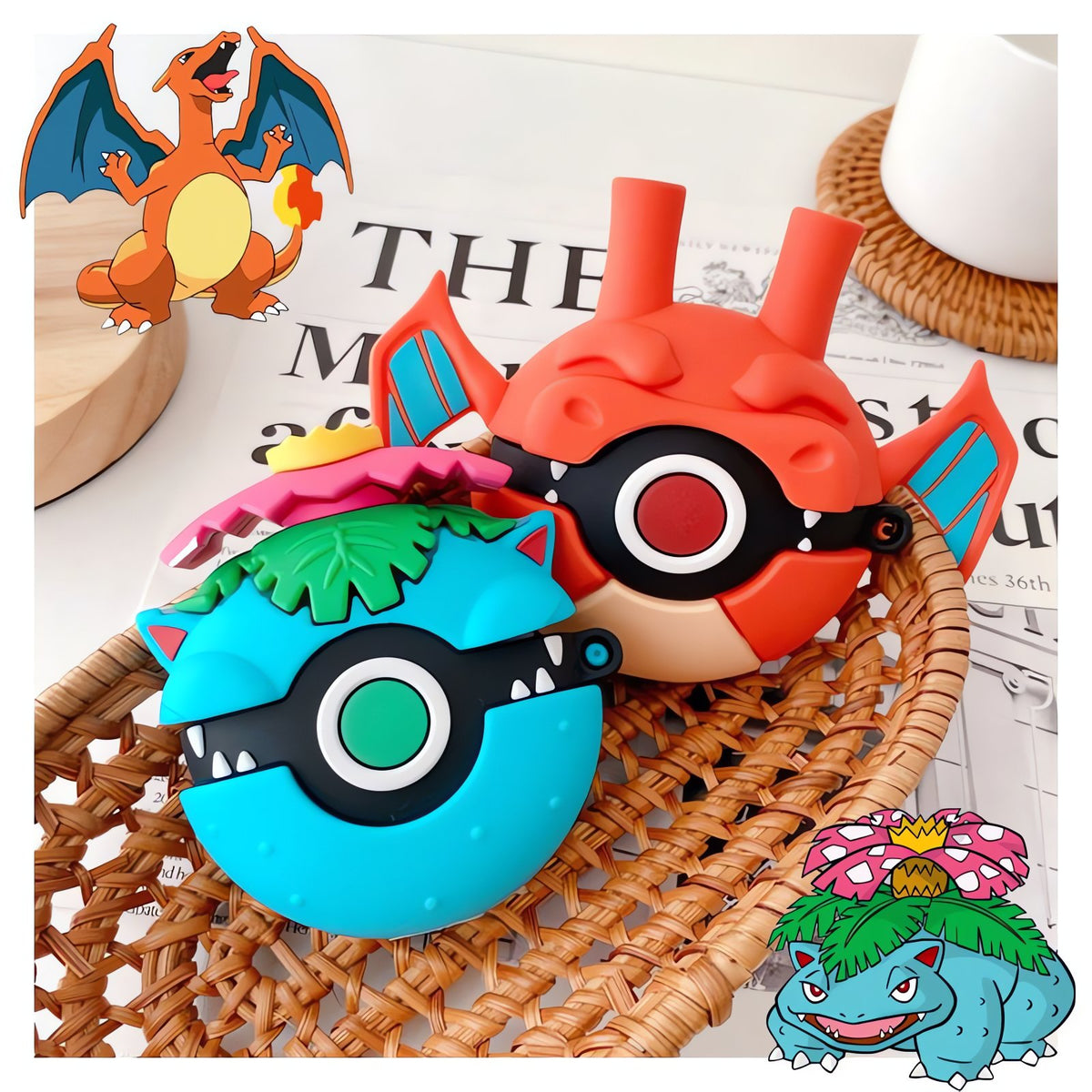 Venusaur and Charizard AirPods case