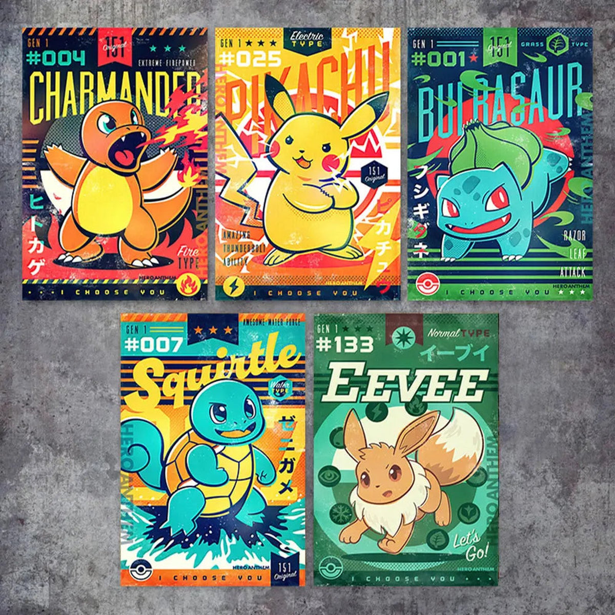 Vintage Pokémon canvas poster