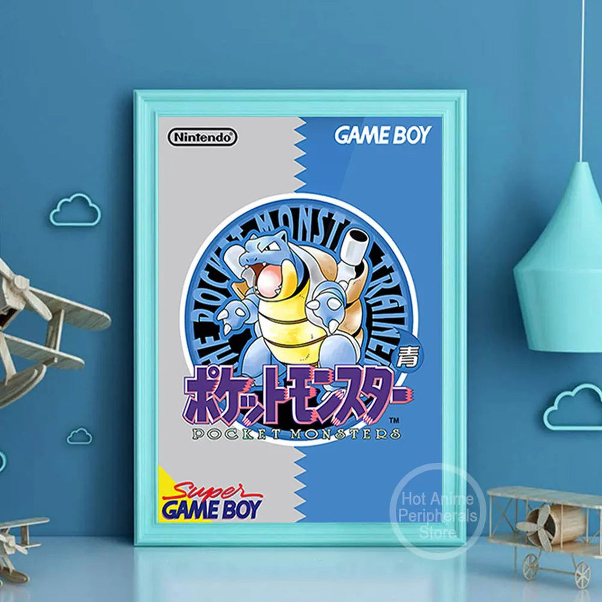 Vintage Pokémon canvas poster – Blastoise