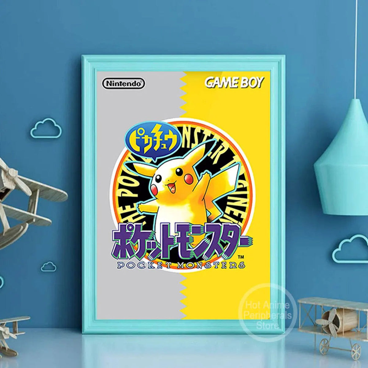 Vintage Pokémon canvas poster – Pikachu B