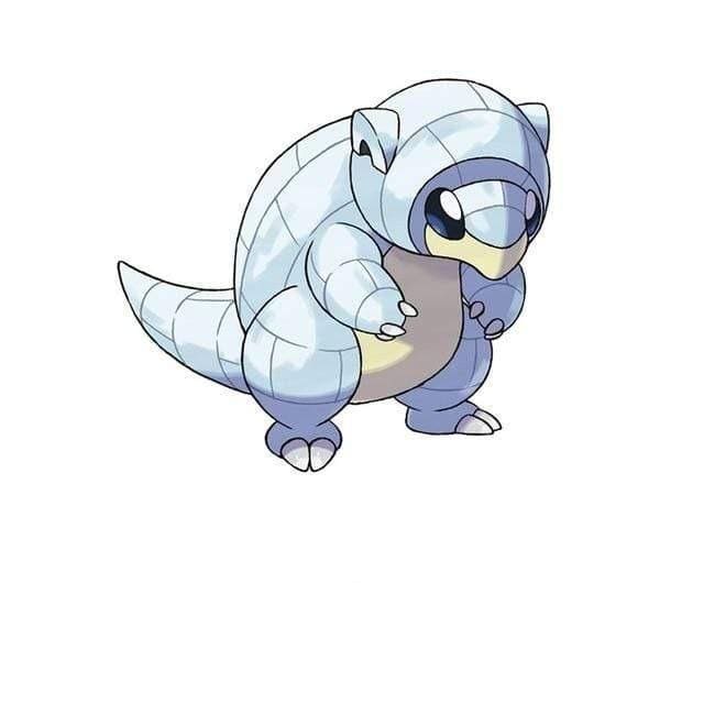 Alolan Sandshrew Pokémon stickers with 3D design