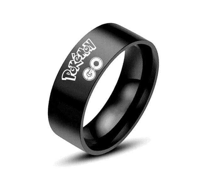 Black Pokémon ring, size 51-52