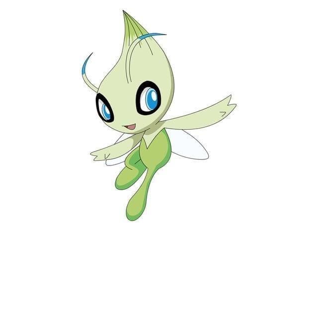 Celebi Pokémon stickers with 3D design