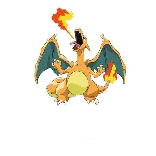 Charizard Pokémon stickers with 3D design