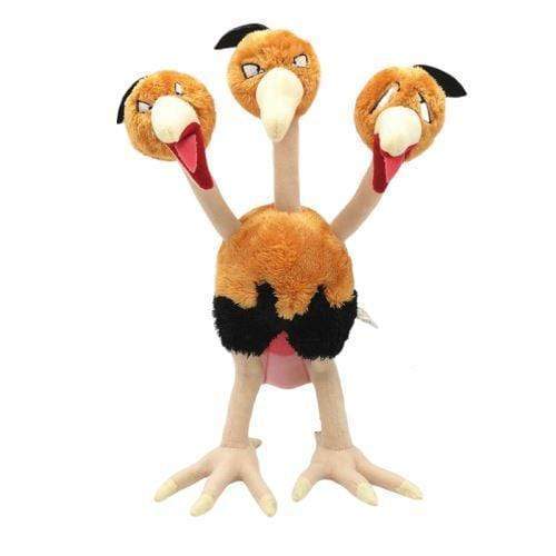Dodrio Pokémon plush toy with three heads, 28cm