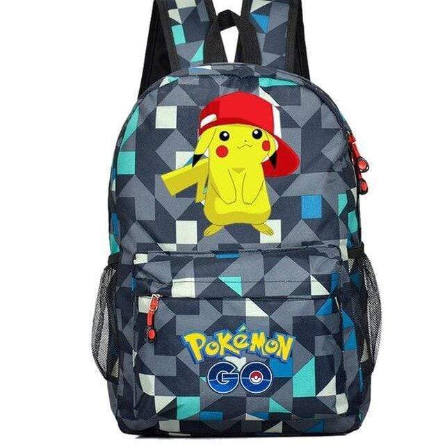 Grey Pikachu school bag