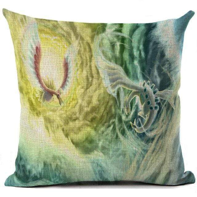 Ho-oh vs Lugia Pokémon pillow, 45 x 45cm