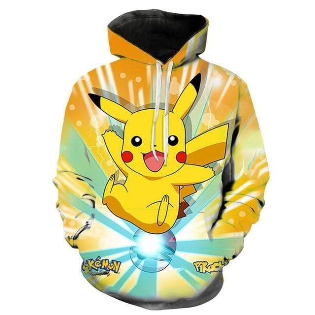 Kawaii Pikachu hooded sweatshirt