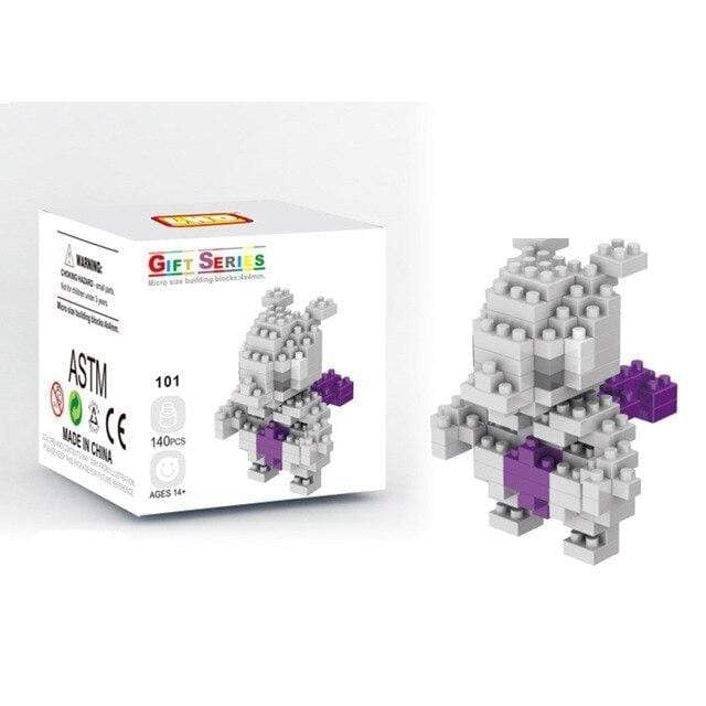 Mewtwo mini building block model, 10 x 6.8cm