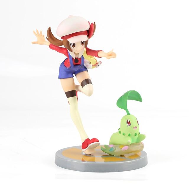Lyra Pokémon trainer figure with hat and backpack, 14cm