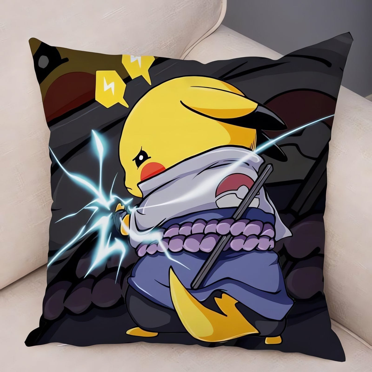 Pikachu Sasuke Pokémon pillow, 45 x 45cm