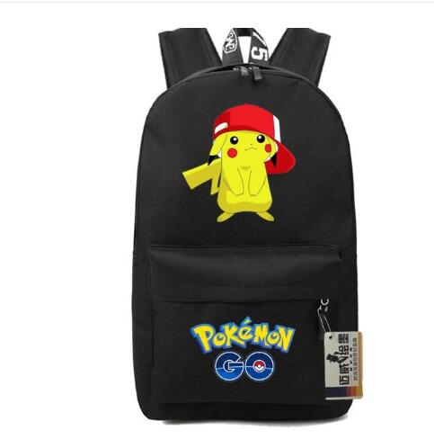 Black Pikachu School Bag