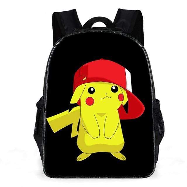 Black Kawaii Pikachu School Bag