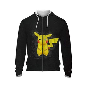 Pikachu Pokémon Black Hoodie