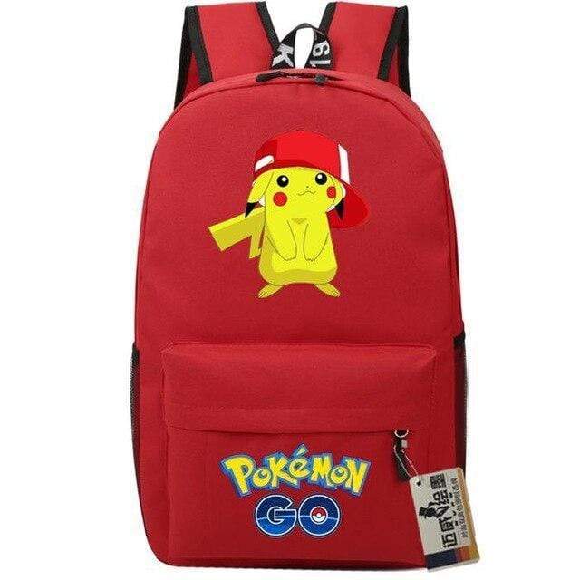 Red Pikachu school bag