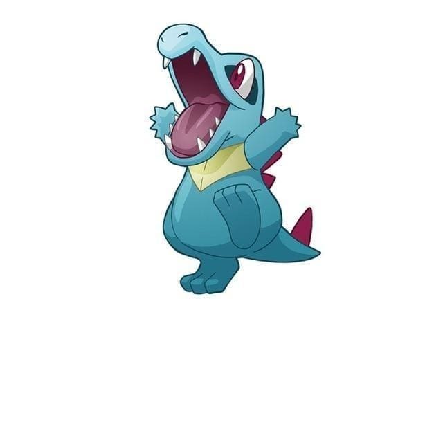 Totodile Pokémon stickers with 3D design