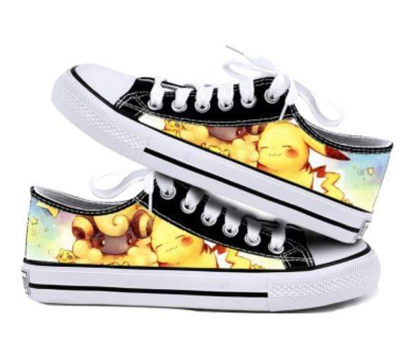 Wooloo and Pikachu shoes, side view