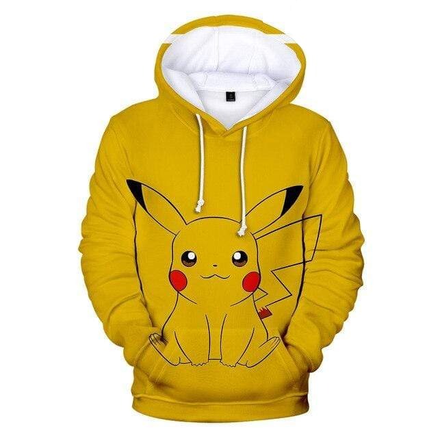 Yellow Pikachu hooded sweatshirt